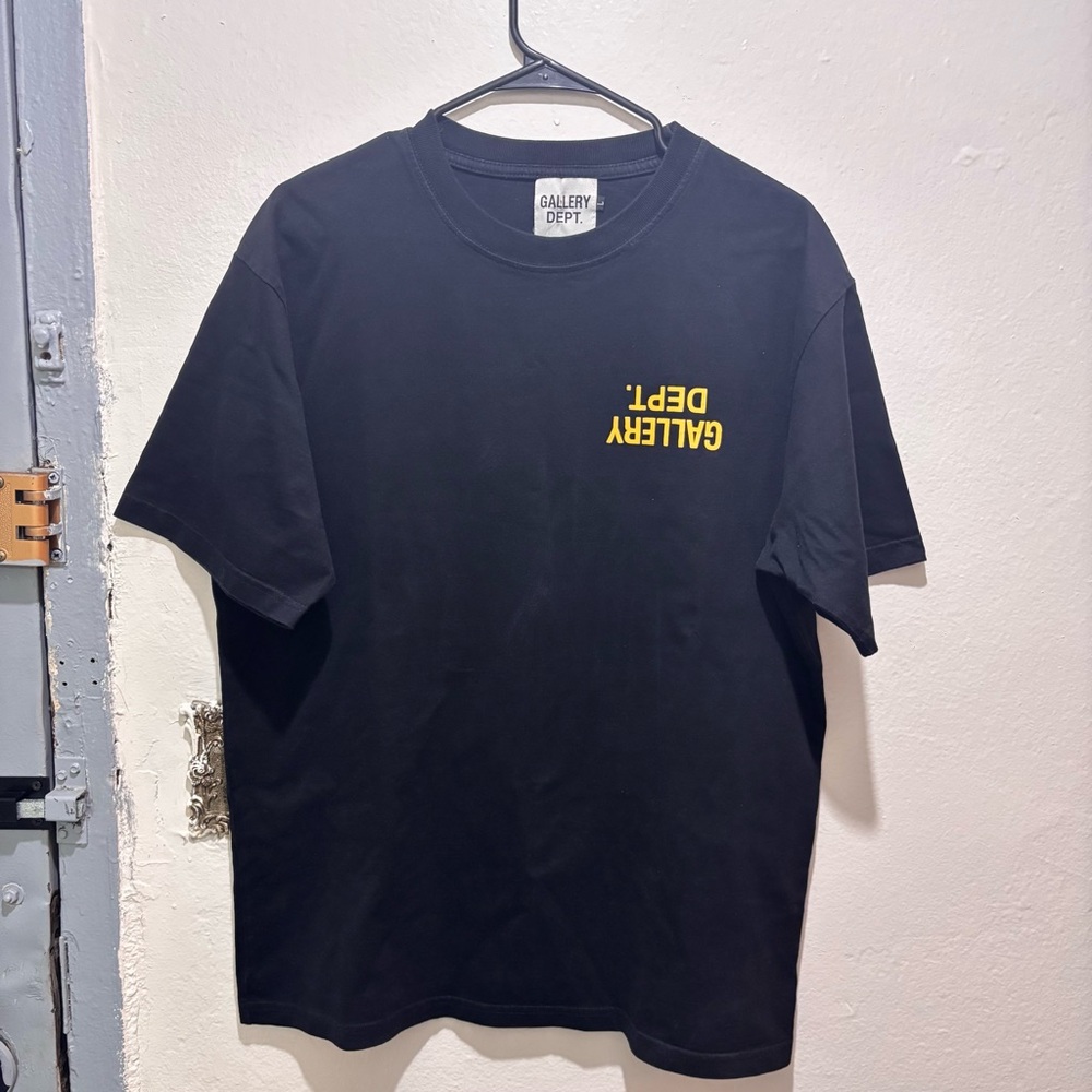 Gallery Dept Black Tee with Yellow Print - Picture 5 of 5